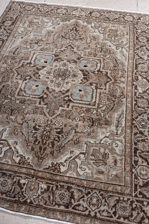 Antique Heriz Area Rug (4' x 6')